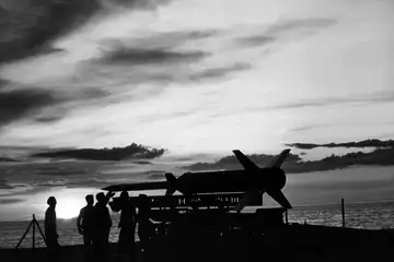 ISRO launching an early Nike-Apache Sounding Rocket from Thumba, Kerala