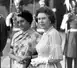 Indira Gandhi with Queen Elizabeth II during the Queen's second visit to India