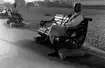An old man sits on a bench during his morning walk along the Marine Drive, Bombay